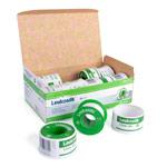 Leukosilk with protective ring, 5 m x 2.5 cm, 12 pieces
