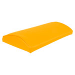 Lumbar pad with synthetic leather cover hard, LxBxH 33x21x6 cm