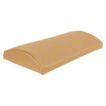 Lumbar pad with synthetic leather cover hard, LxBxH 33x21x6 cm