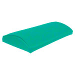 Lumbar pad with synthetic leather cover hard, LxBxH 33x21x6 cm