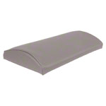 Lumbar pad with synthetic leather cover hard, LxBxH 33x21x6 cm