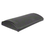 Lumbar pad with synthetic leather cover hard, LxBxH 33x21x6 cm