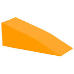Lymphatic drainage wedge, LxWxH 70x26x25/0 cm