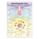 Mini-Poster - basic exercises yoga, - L x W 34x24 cm