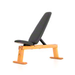 NOHRD training bench, WeightBench, oak, imitation leather