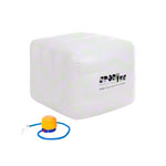 Positioning cushion, inflatable, LxWxH 40x45x50 cm, white, incl. foot pump