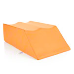 Positioning wedge with 2 flat leg recesses, L x W x H 75 x 42 x 22 cm