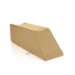Positioning wedge with flat leg recess, L x W x H 75 x 20 x 22 cm
