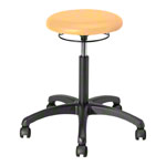 Rotatory stool standard with cushion and wheels
