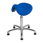 Saddle stool with cushion, exclusive with glides
