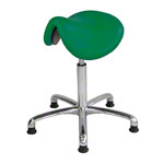 Saddle stool with cushion, exclusive with glides