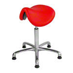 Saddle stool with cushion, exclusive with glides