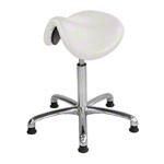 Saddle stool with cushion, exclusive with glides