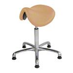 Saddle stool with cushion, exclusive with glides