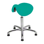 Saddle stool with cushion, exclusive with glides