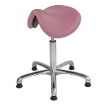 Saddle stool with cushion, exclusive with glides