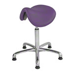 Saddle stool with cushion, exclusive with glides