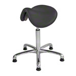 Saddle stool with cushion, exclusive with glides