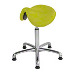 Saddle stool with cushion, exclusive with glides