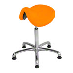 Saddle stool with cushion, exclusive with glides