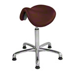 Saddle stool with cushion, exclusive with glides