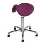 Saddle stool with cushion, exclusive with glides