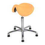 Saddle stool with cushion, exclusive with glides
