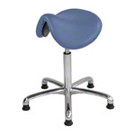 Saddle stool with cushion, exclusive with glides