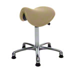Saddle stool with cushion, exclusive with glides