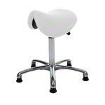 Saddle stool with cushion, exclusive with glides