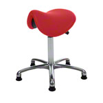 Saddle stool with cushion, exclusive with glides