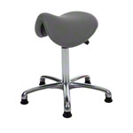 Saddle stool with cushion, exclusive with glides