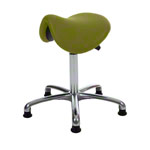 Saddle stool with cushion, exclusive with glides