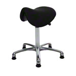 Saddle stool with cushion, exclusive with glides