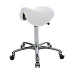 Saddle stool with cushion, exclusive with wheels