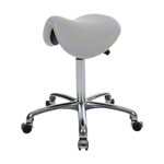 Saddle stool with cushion, exclusive with wheels