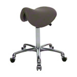Saddle stool with cushion, exclusive with wheels