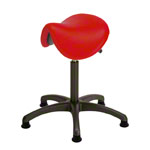 Saddle stool with cushion ,standard with glides
