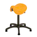 Saddle stool with cushion ,standard with glides