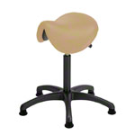 Saddle stool with cushion ,standard with glides