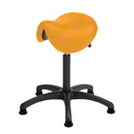Saddle stool with cushion ,standard with glides