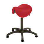 Saddle stool with cushion ,standard with glides
