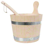 Sauna-set, water bucket + ladle, 3-pcs.