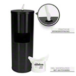 Sport-Tec disinfectant wipe dispenser, stainless steel black incl. 400 wipes