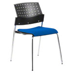 Stacking chair with cushion
