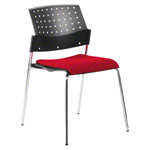 Stacking chair with cushion