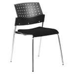 Stacking chair with cushion