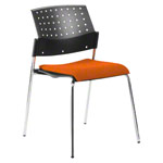 Stacking chair with cushion