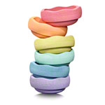 Stapelstein-set rainbow pastel, 6 pieces