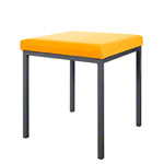 Stool with cushion, L x W 40 x 40 cm, frame color anthracite